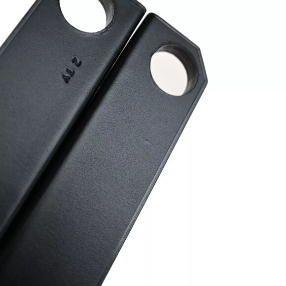 HERMES Logo Silkit Carre Accessory Handle Swift Leather Brown Black 10RK801 - Picture 3 of 11